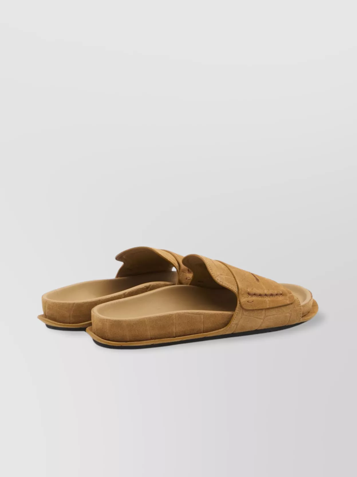 Jacquemus Suede Leather Moccasin-style Sandals In Brown