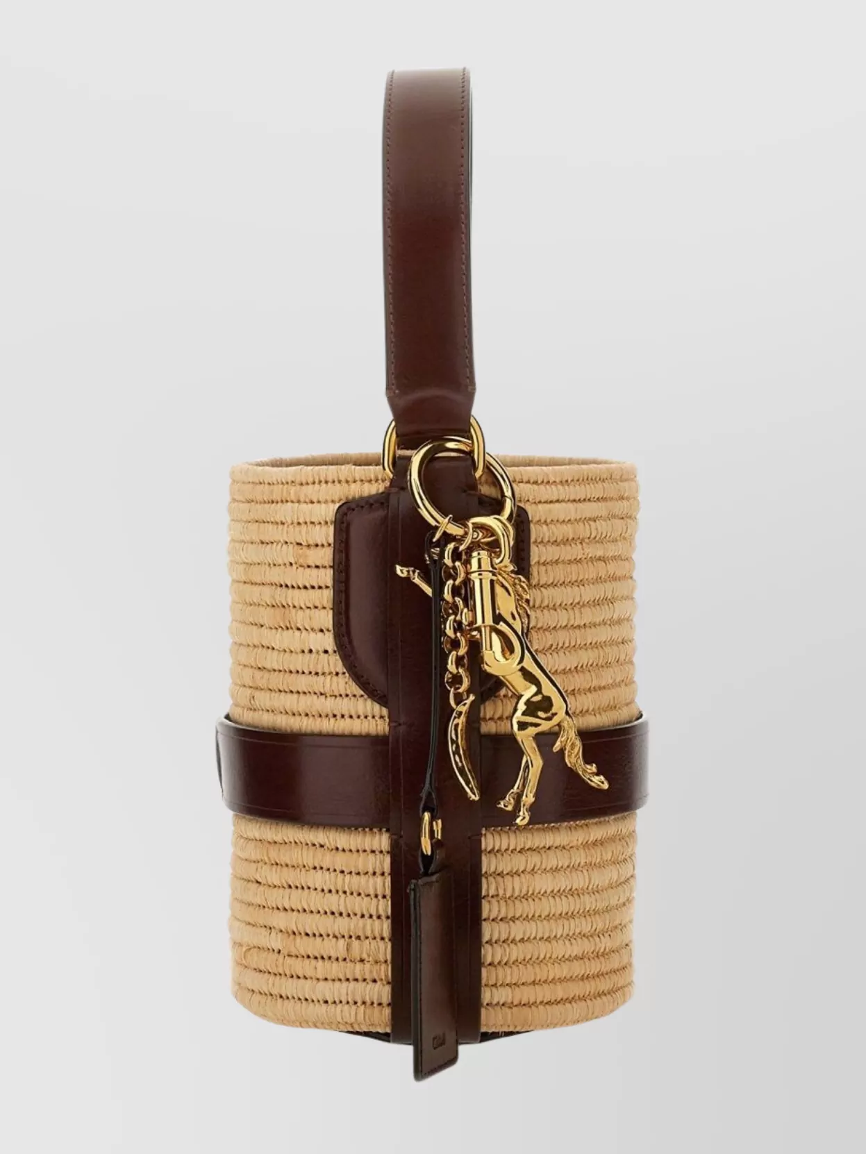 Chloé Textured Leather Bucket Bag Top Handle