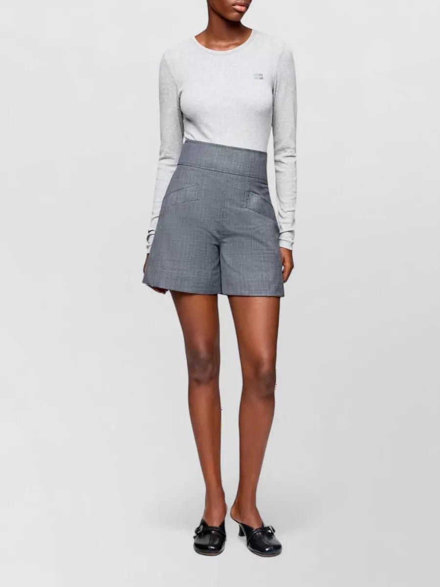 Ganni Wool tailored shorts