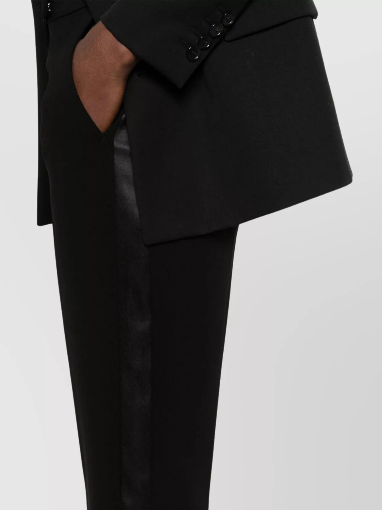 Max Mara Stylish Trousers With Satin Stripe Detail
