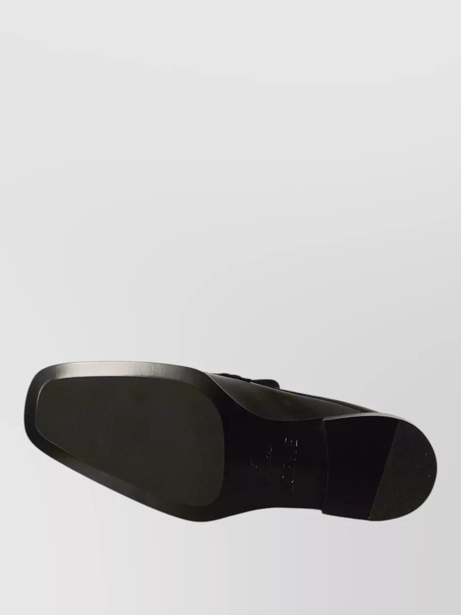 Loewe Leather Loafer Mules