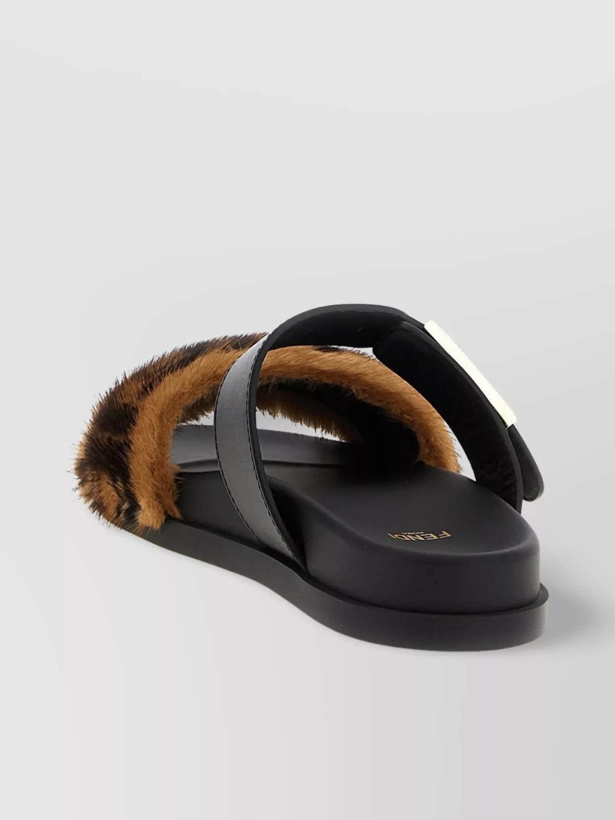 Fendi Luxe Fur Strap Slides