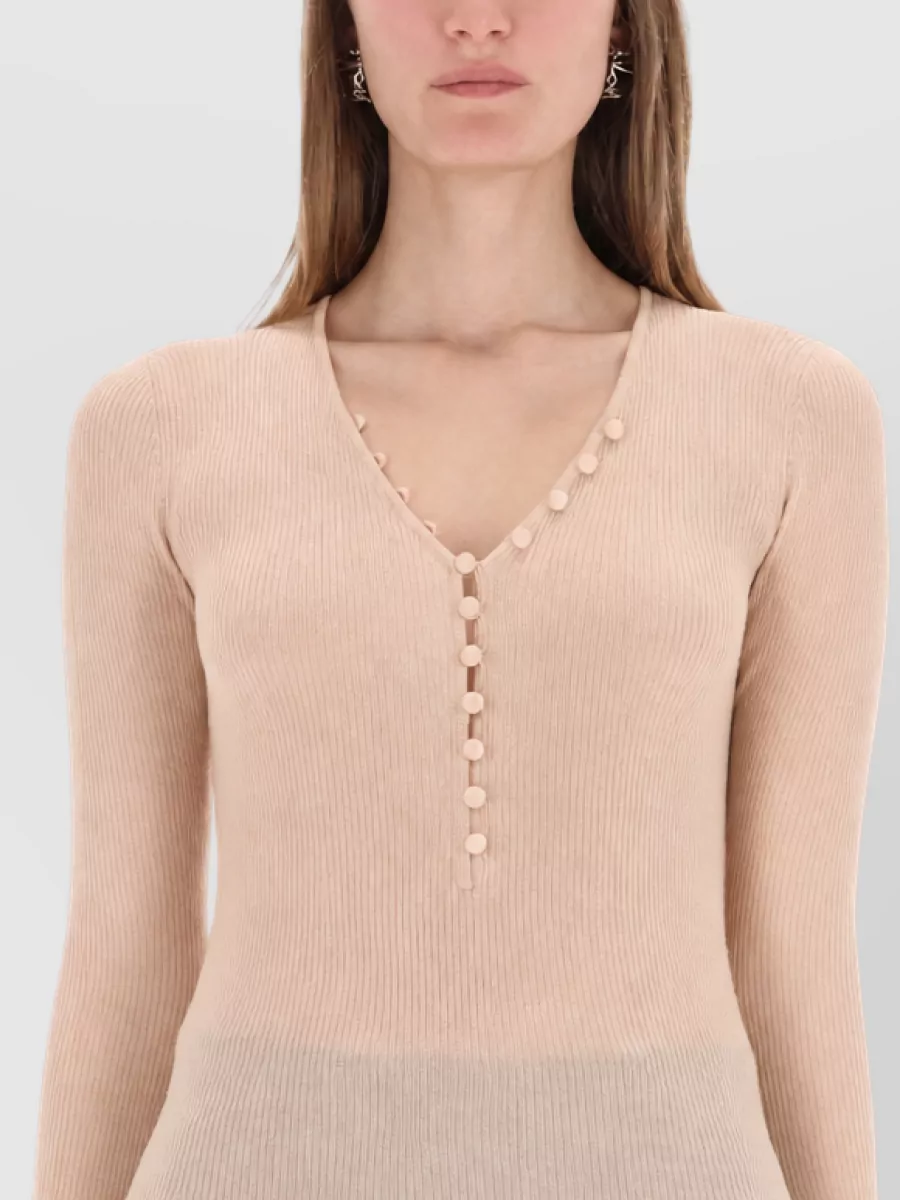 Chloé Ribbed wool knit top