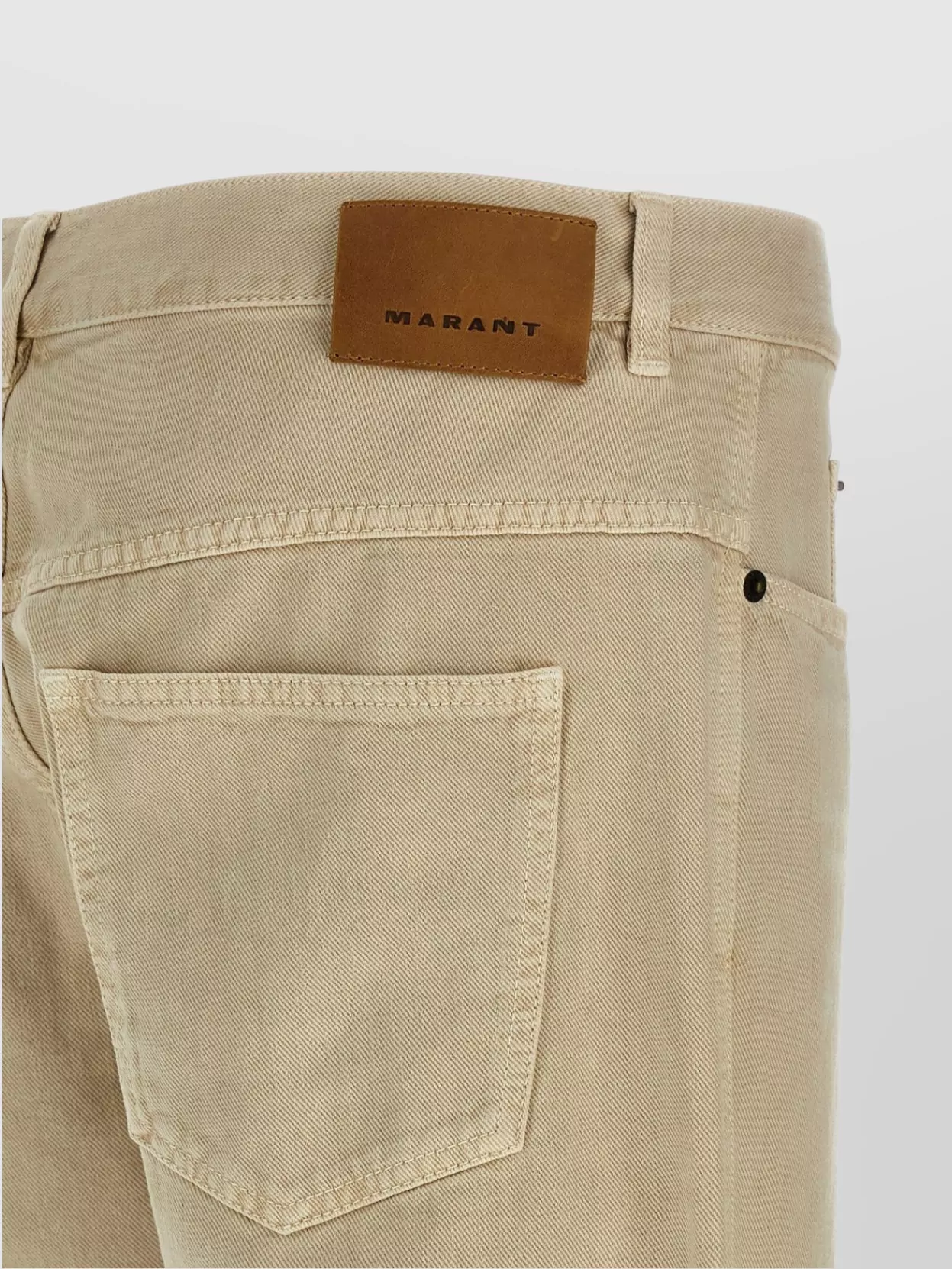 Isabel Marant Straight Leg Trousers Pockets In Neutral