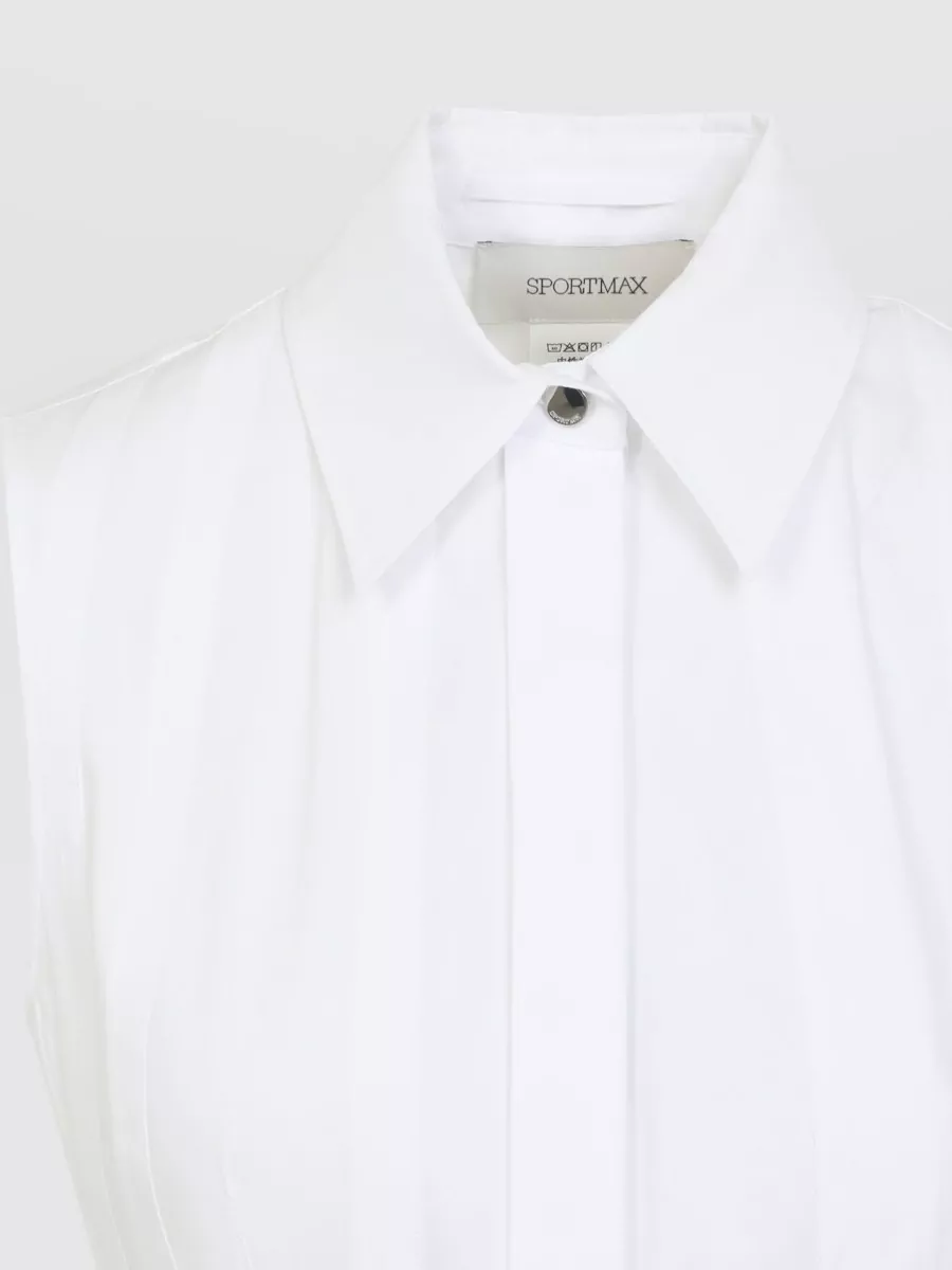 Sportmax Cotton Sleeveless Peplum Blouse