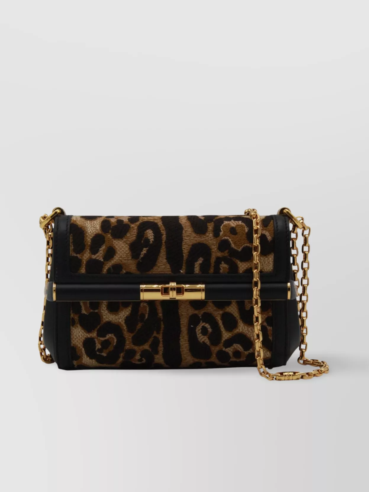 Dolce&Gabbana Chain Strap Leopard Print Gold-Tone Hardware