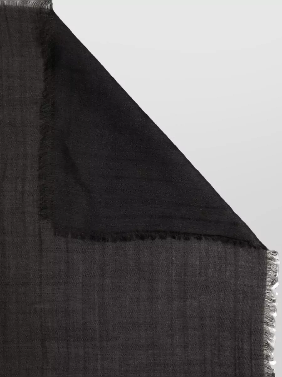 Dolce&Gabbana Silk Wool Cashmere Fringed Scarf
