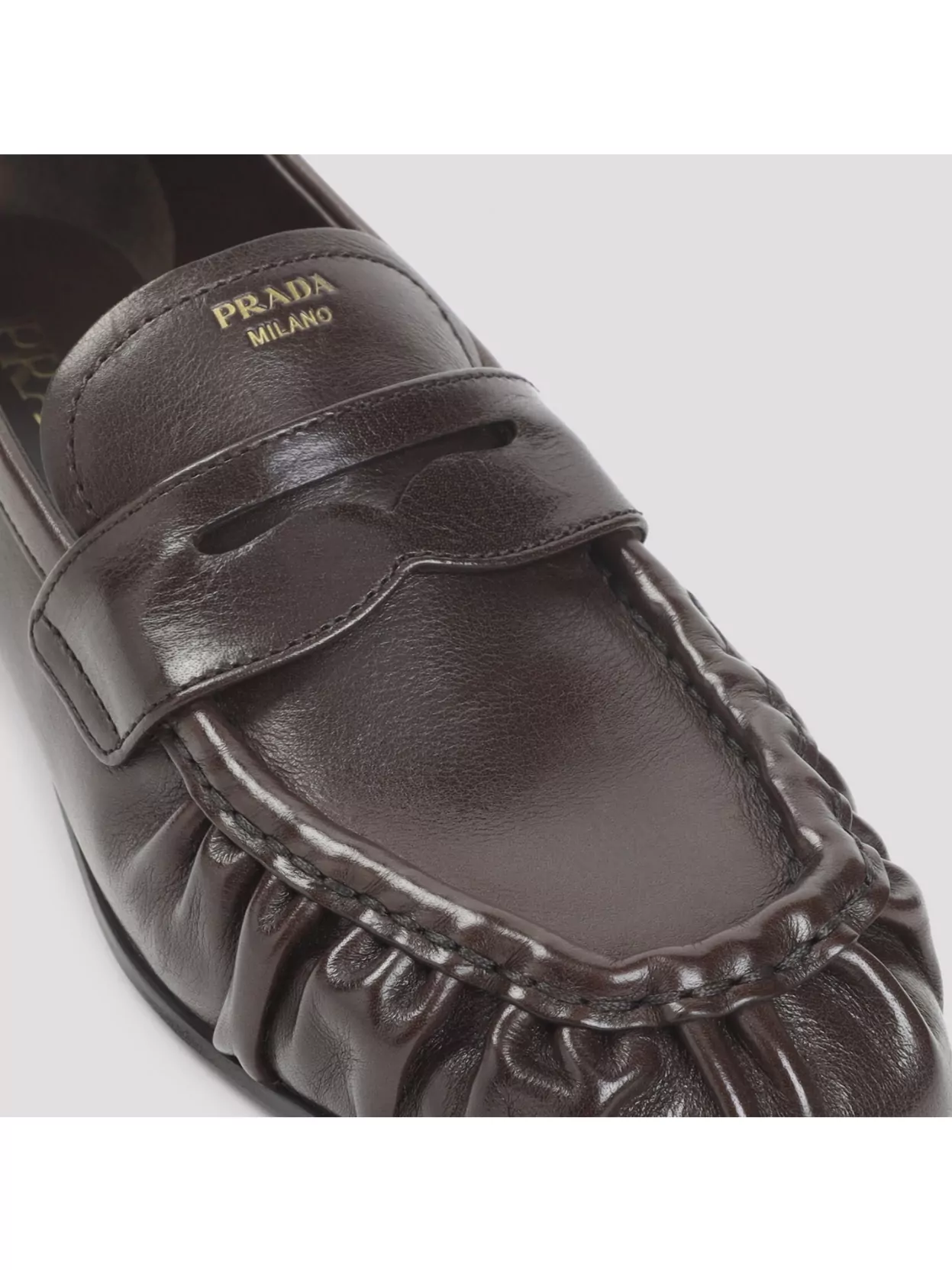 Prada Stylish Loafers Featuring Ruched Detailing