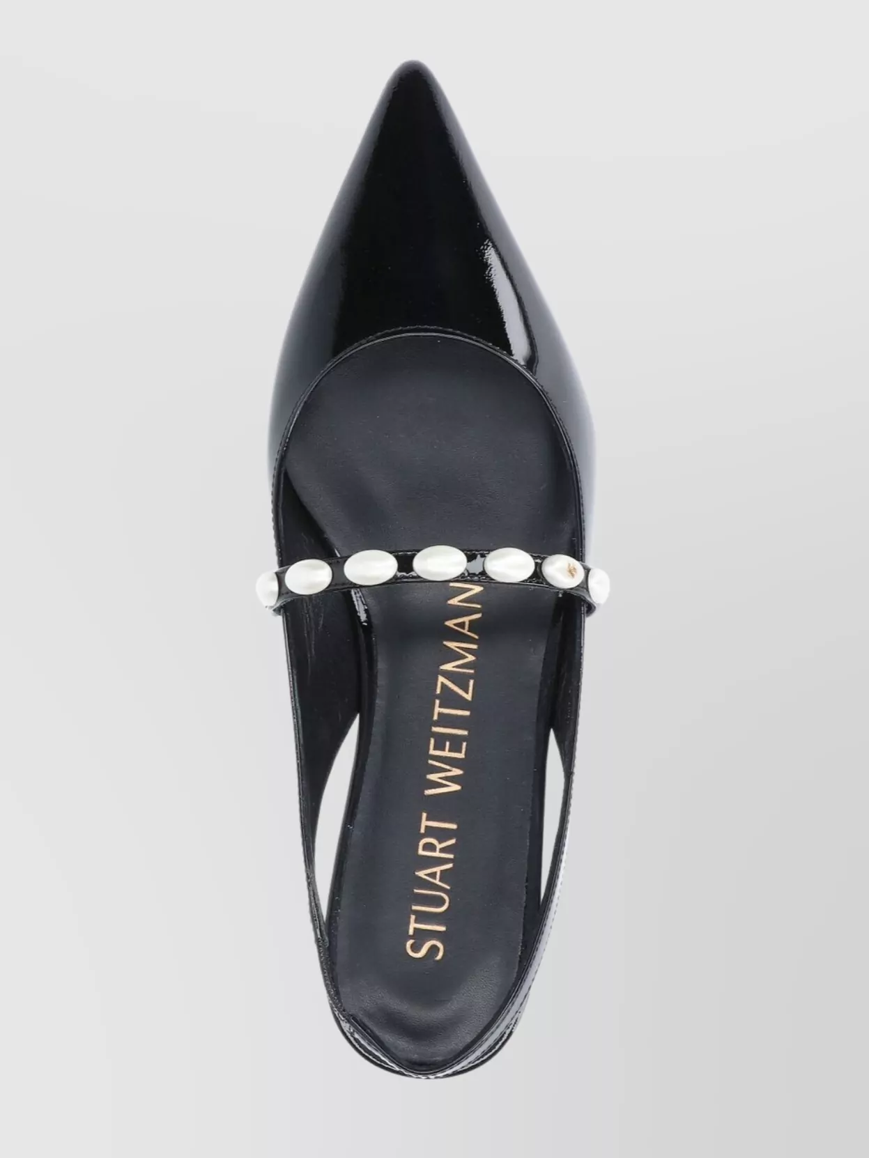 Stuart Weitzman Pearl Pointed Toe Ballerina Shoes
