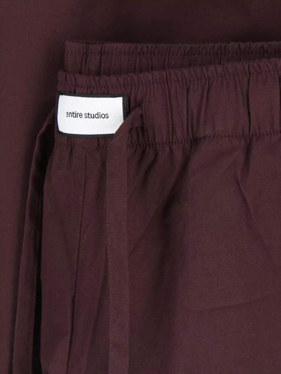 Entire Studios Cotton Straight-Leg Wide-Leg Trousers
