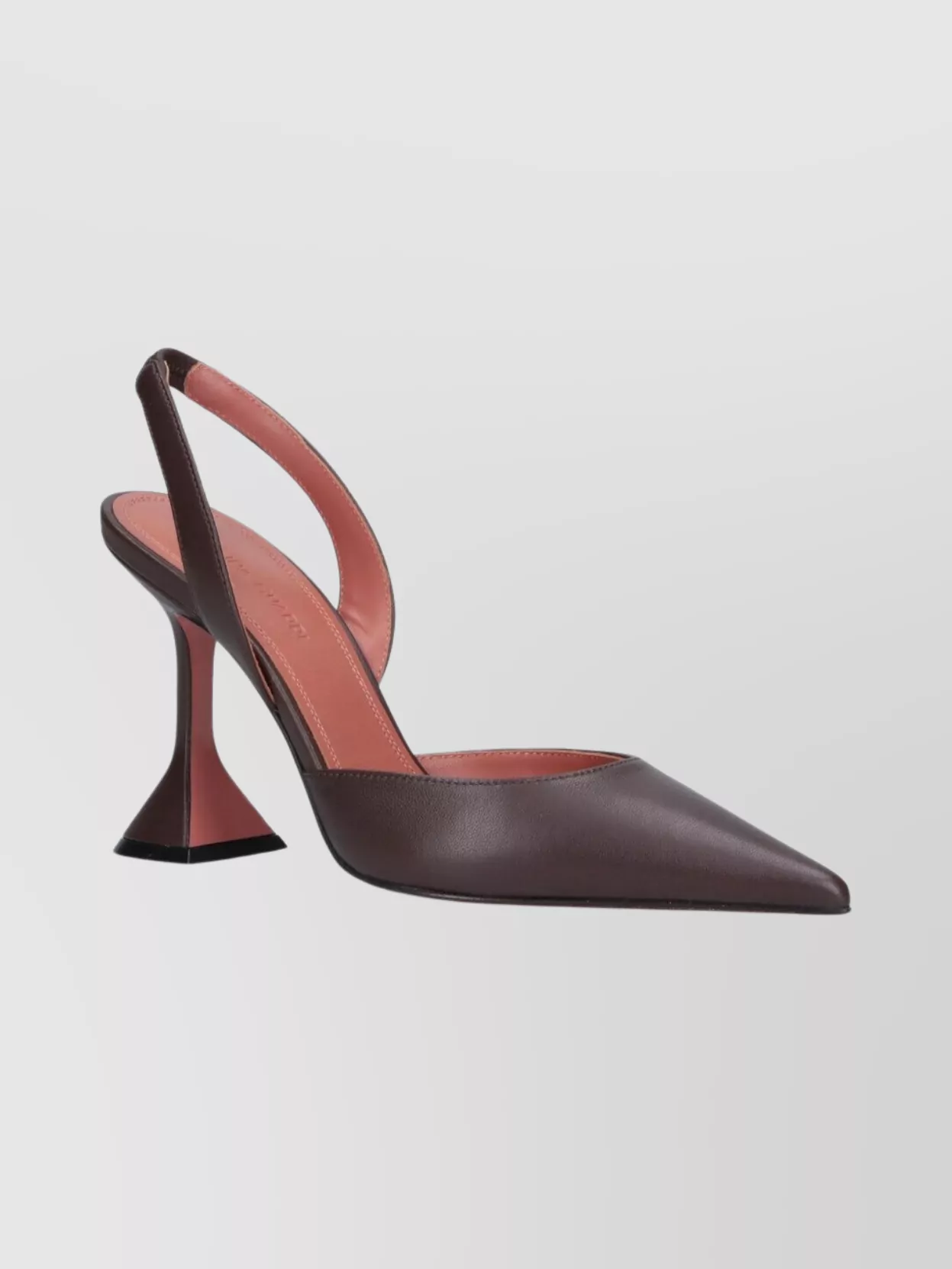 Amina Muaddi Stylish Pointed Toe High Heel Pumps In Burgundy