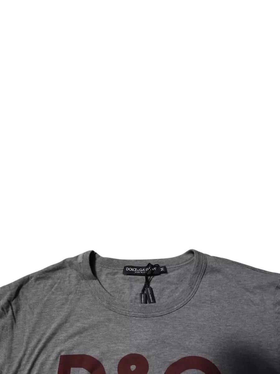 Dolce&Gabbana Logo-Print Cotton Crew-Neck T-Shirt