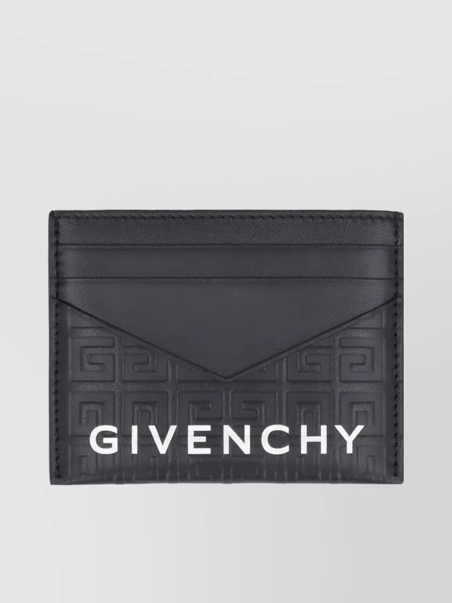 Shop Givenchy G Cut Emblem Cardholder In Blue