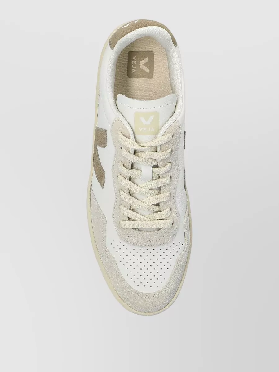Veja Leather Lace-Up Sneakers