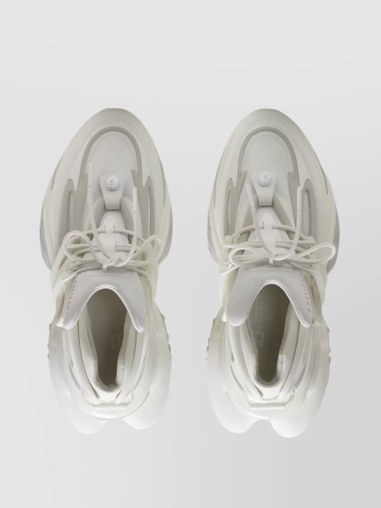 Balmain 'unicorn' White Sneakers With With Embossed Logo On The Side In Grey