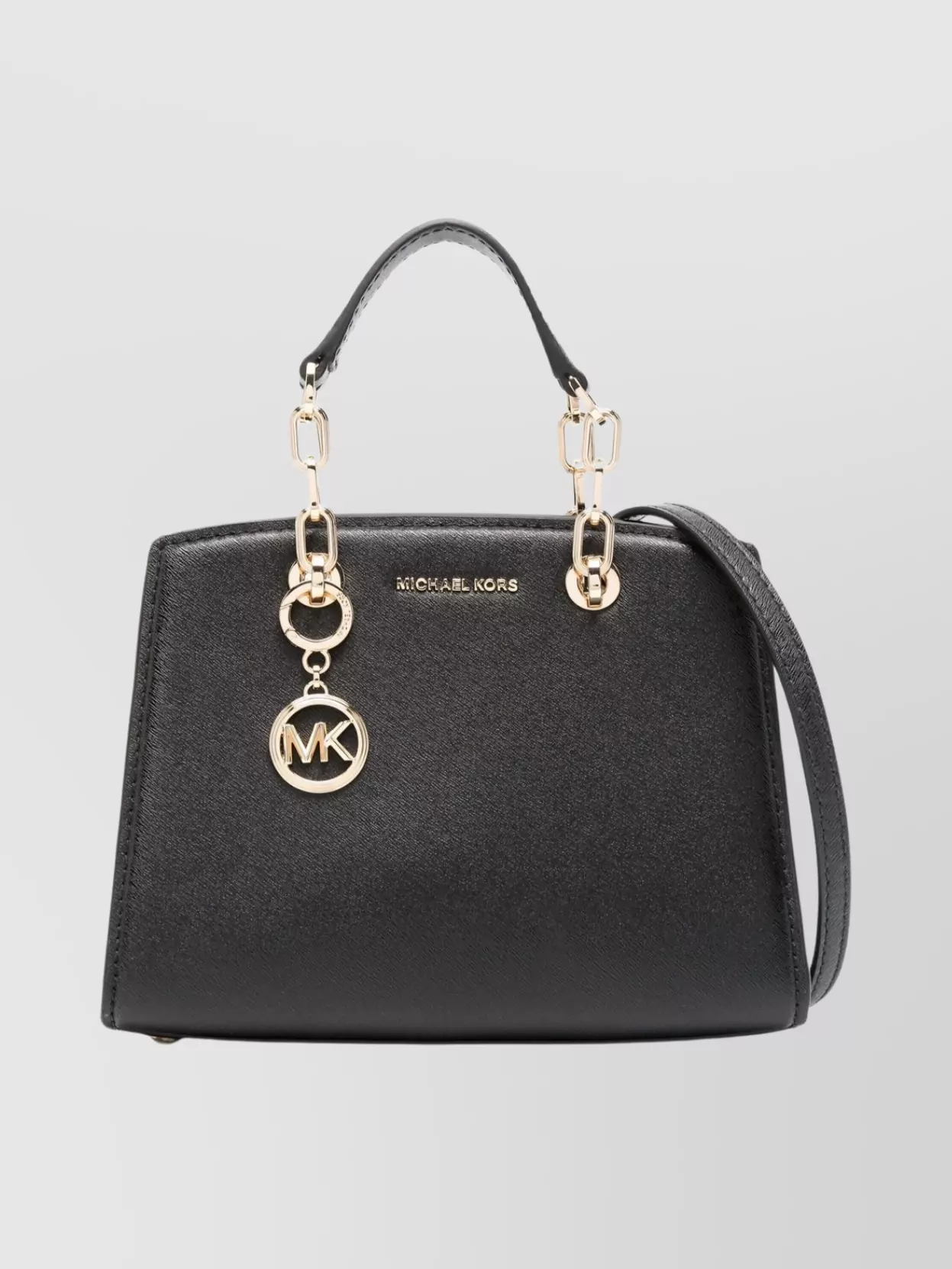 Michael Michael Kors Cynthia Cross-body Bag Chain-link Detail In Black