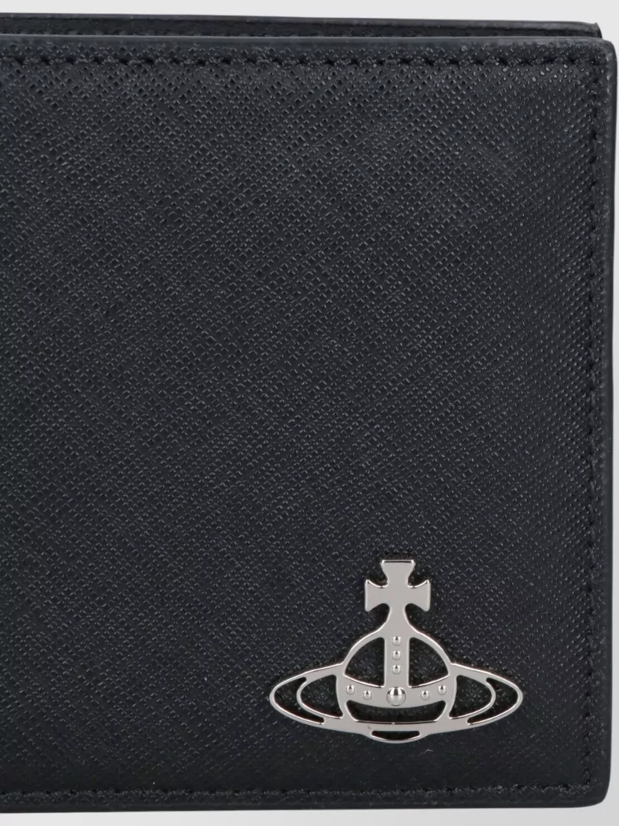 Vivienne Westwood Leather Wallet Embossed Branding Multiple Card Slots