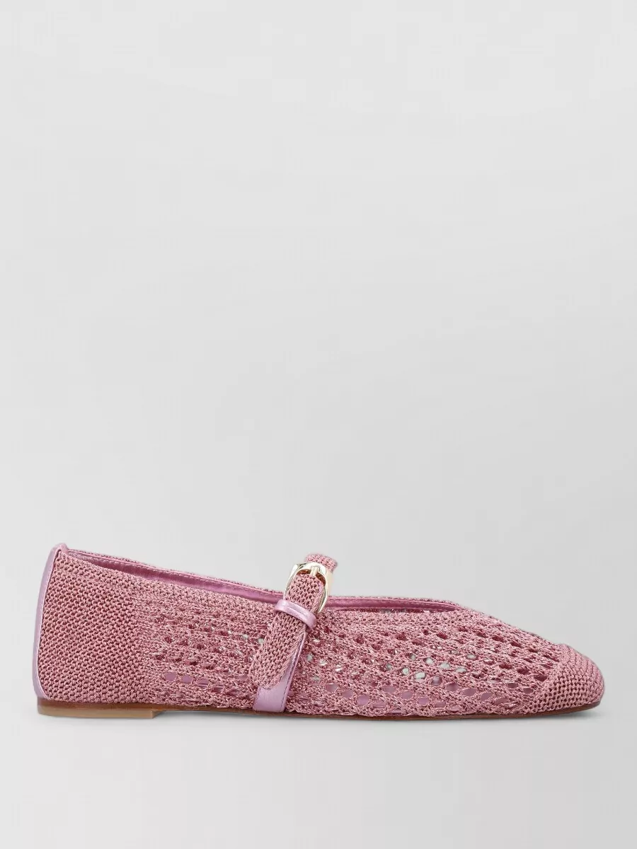 Stuart Weitzman Crochet Mary Jane Ballerina Shoes