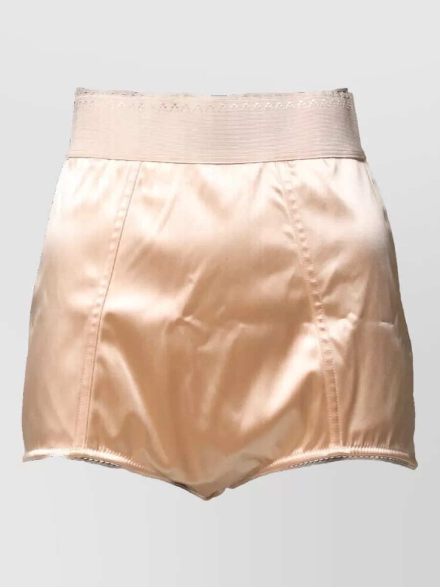 Dolce&Gabbana Silk High-Rise Short Shorts