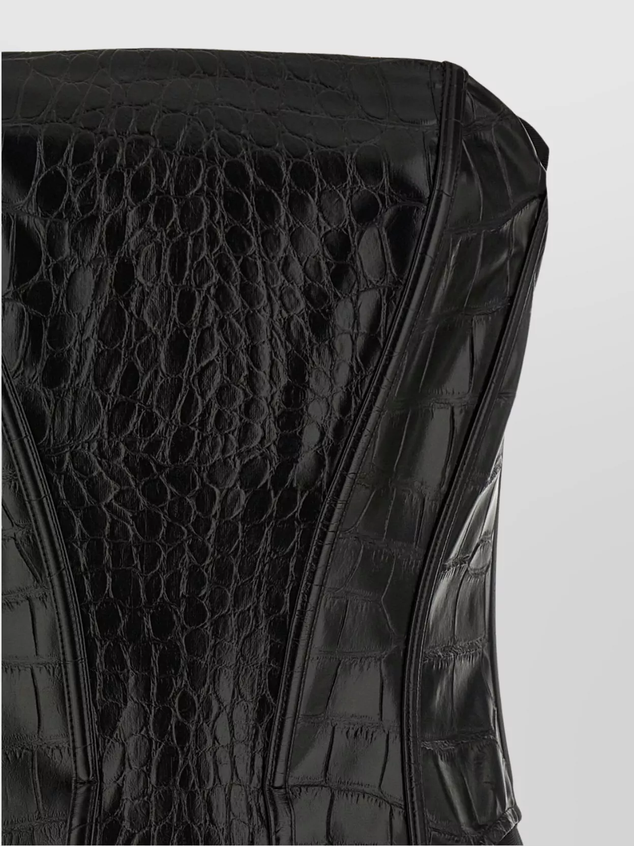Elisabetta Franchi Croc-Embossed Sheer Paneling Sleeveless Dress
