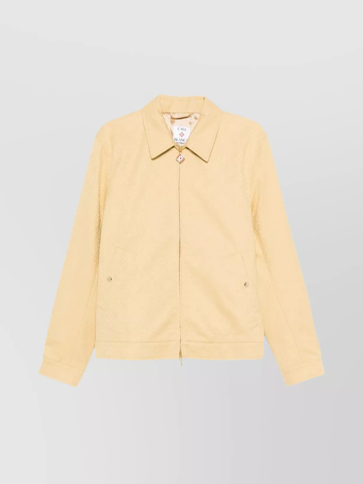 Casablanca Monogrammed Cotton Blouson Featuring Pockets In Brown