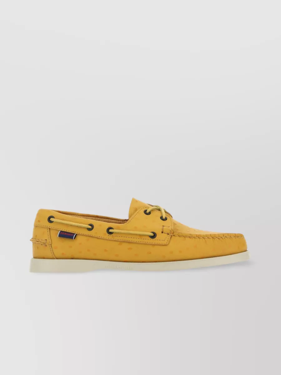 Shop Sebago Decorative Knots Polka-dot Print Loafers In Yellow