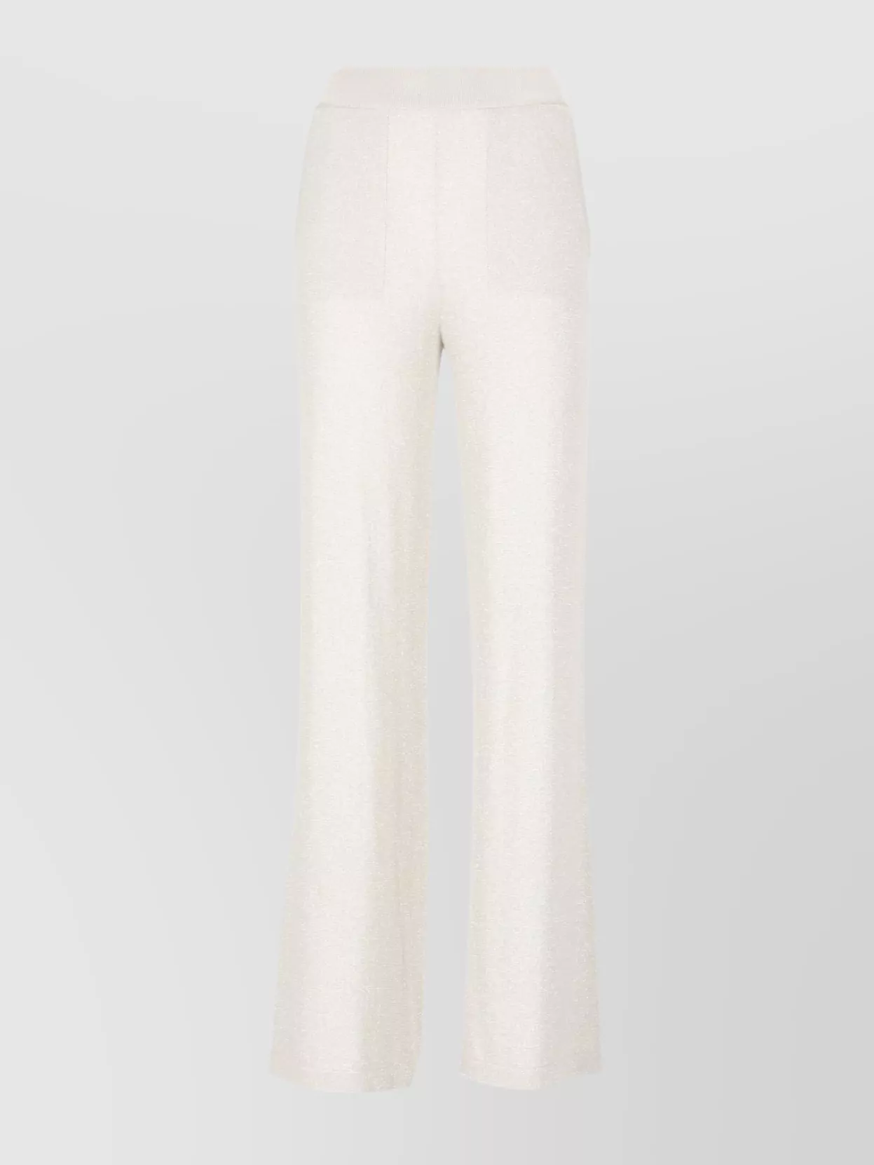 Peserico Lurex Elastic Waist Wide Leg Trousers