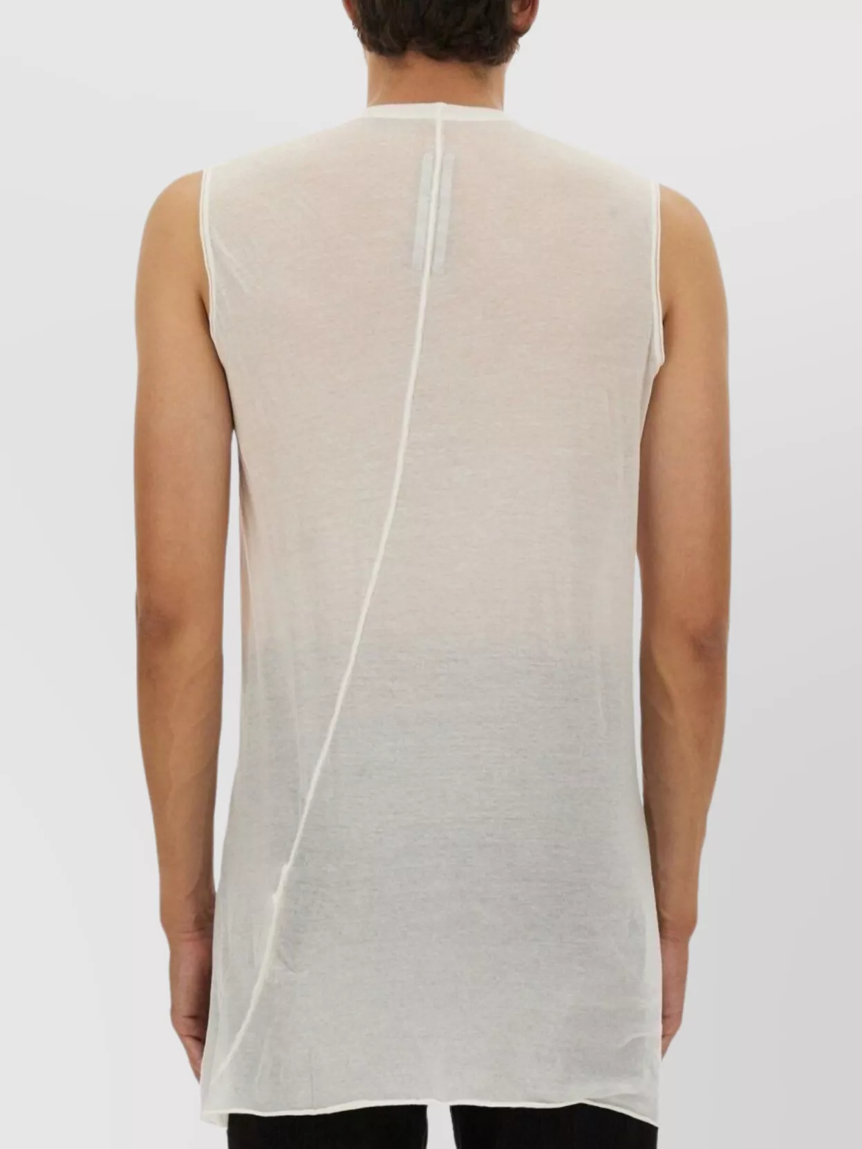 Rick Owens Sheer Sleeveless Longline Vest