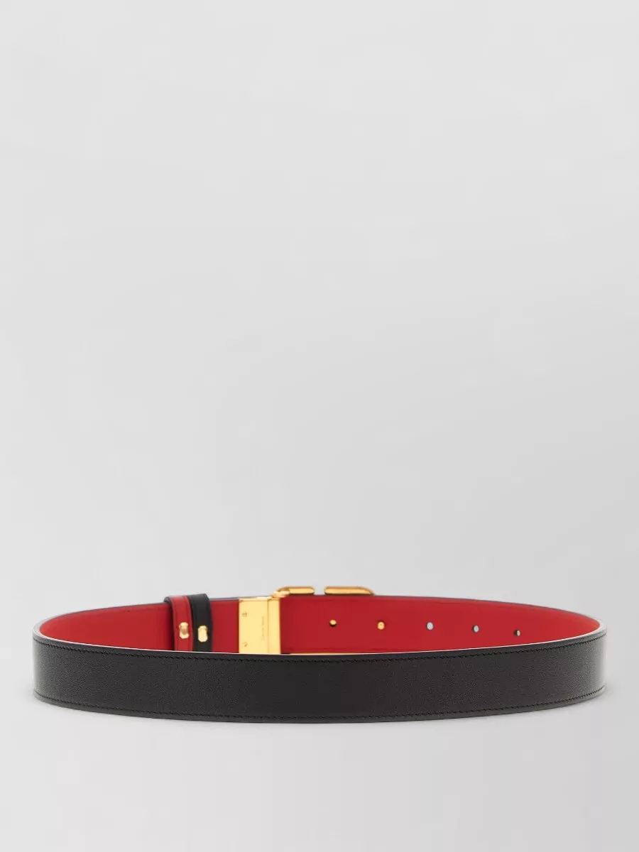 Valentino Garavani Designer Leather Belt Reversible Adjustable Length