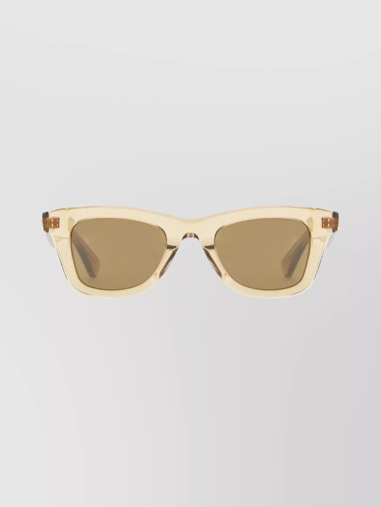 Bottega Veneta Rectangular Sunglasses Gold-Tone Frame