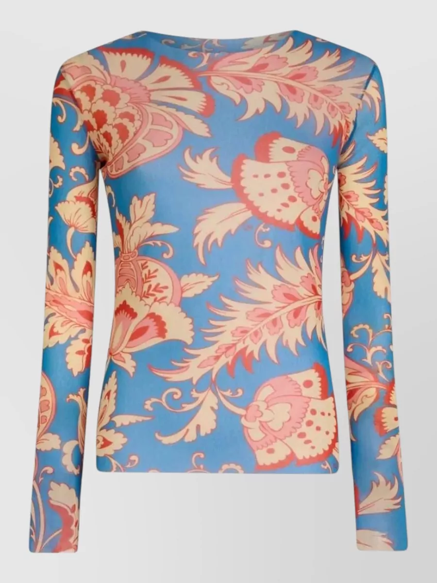 Etro floral-print long-sleeve blouse