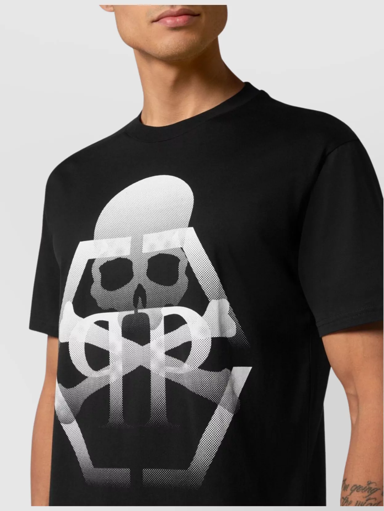 Philipp Plein Crew Neck Graphic Print Short Sleeves