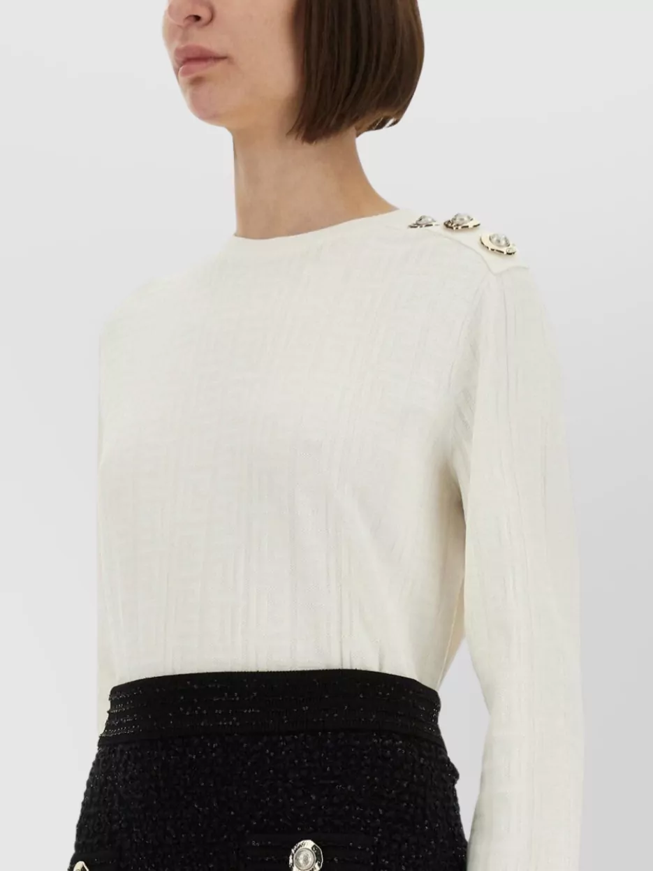 Balmain Knitwear Tops Button Detail