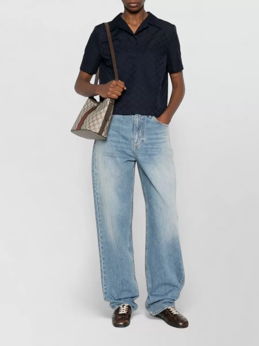 Gucci Denim Wide-Leg Trousers