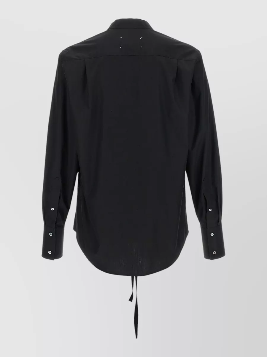 Maison Margiela Cotton V-Neck Asymmetric Shirt