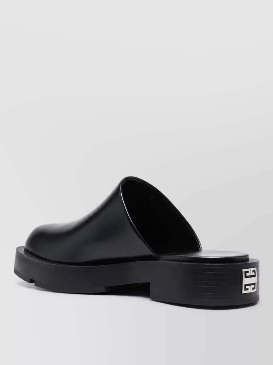 Givenchy Leather Square Toe Mules