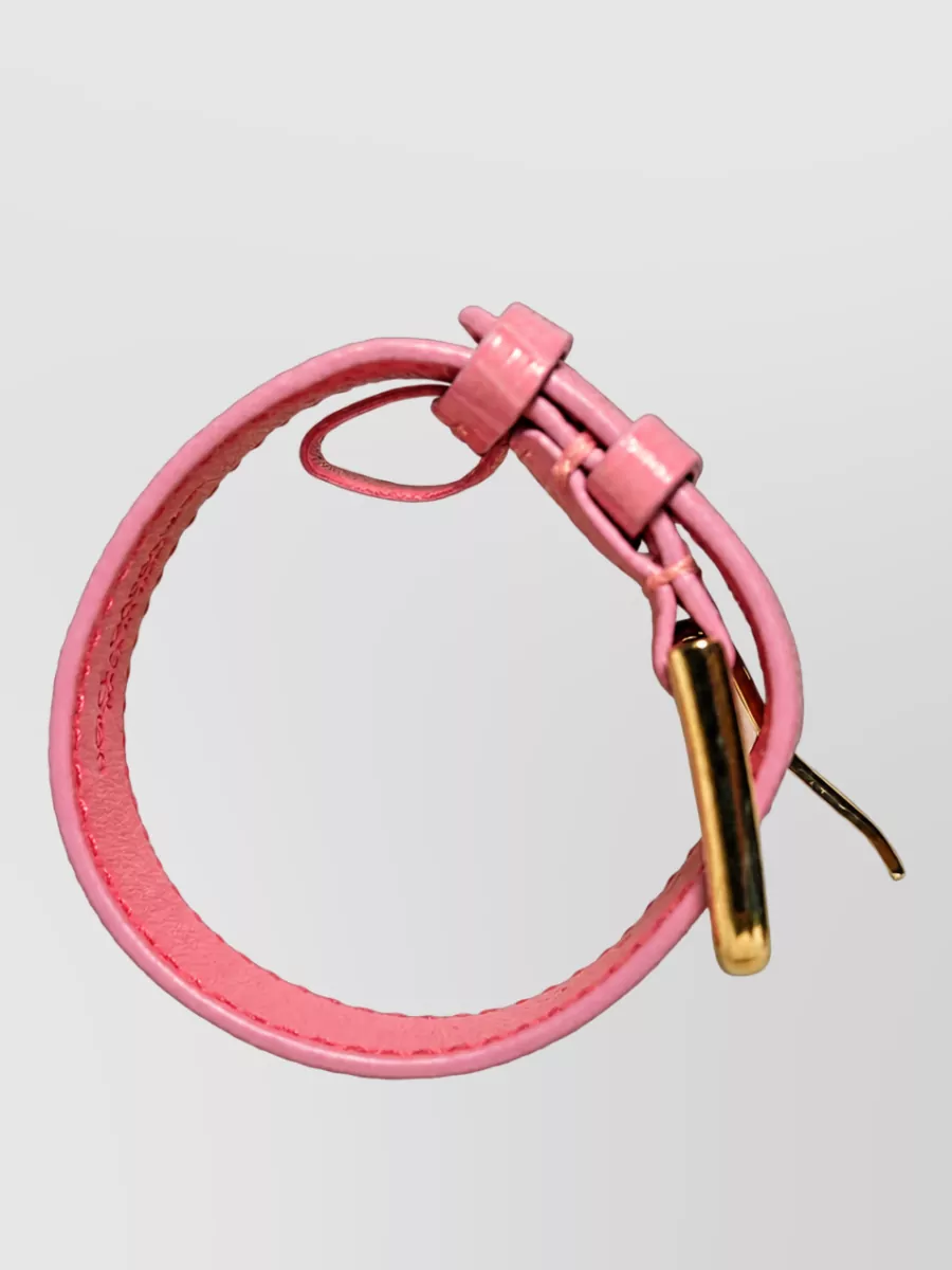 Dolce&Gabbana Textured Leather Belt Bracelet