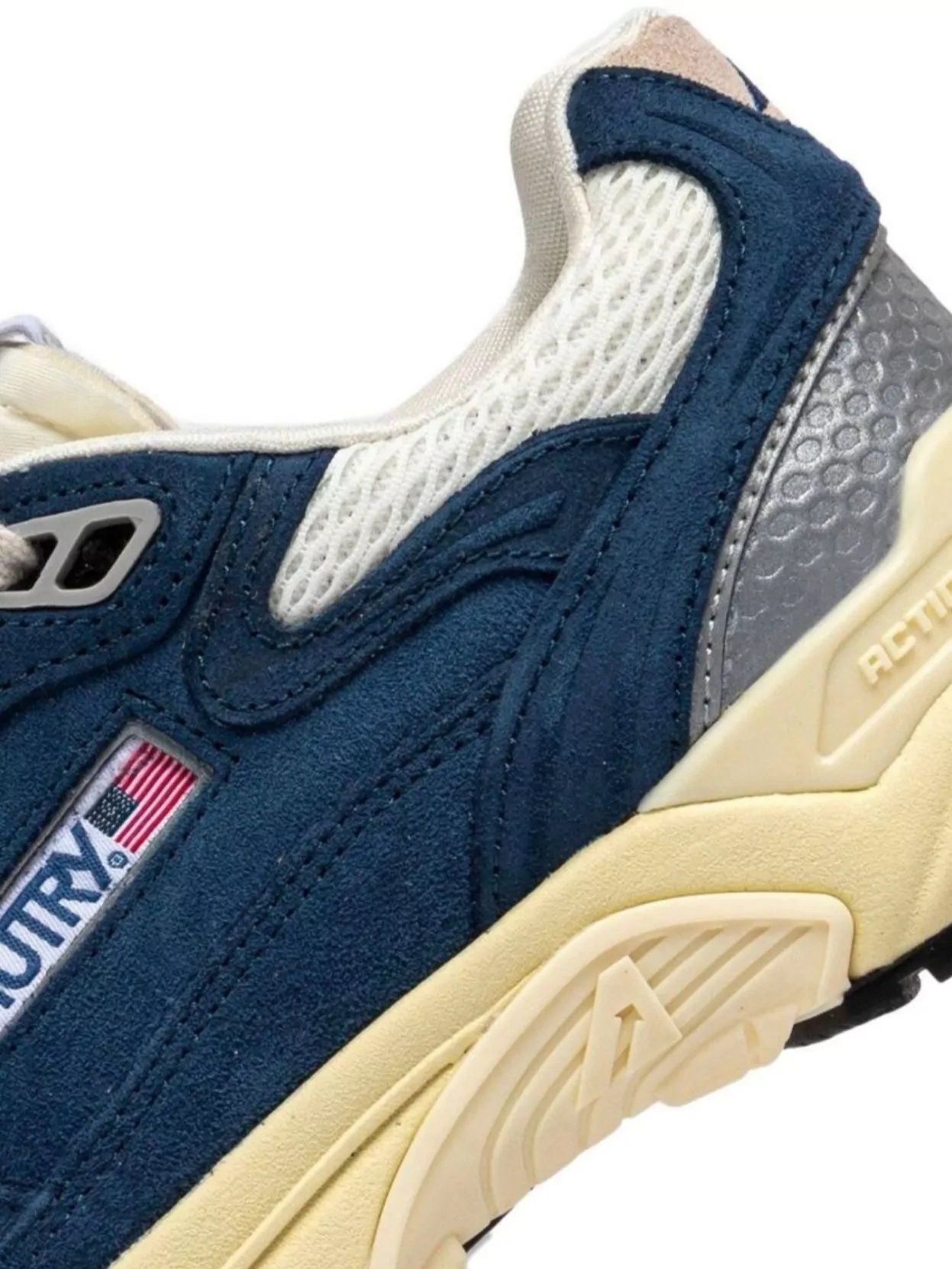 Autry Hyperway Leather-trimmed Suede And Mesh Sneakers In Blue