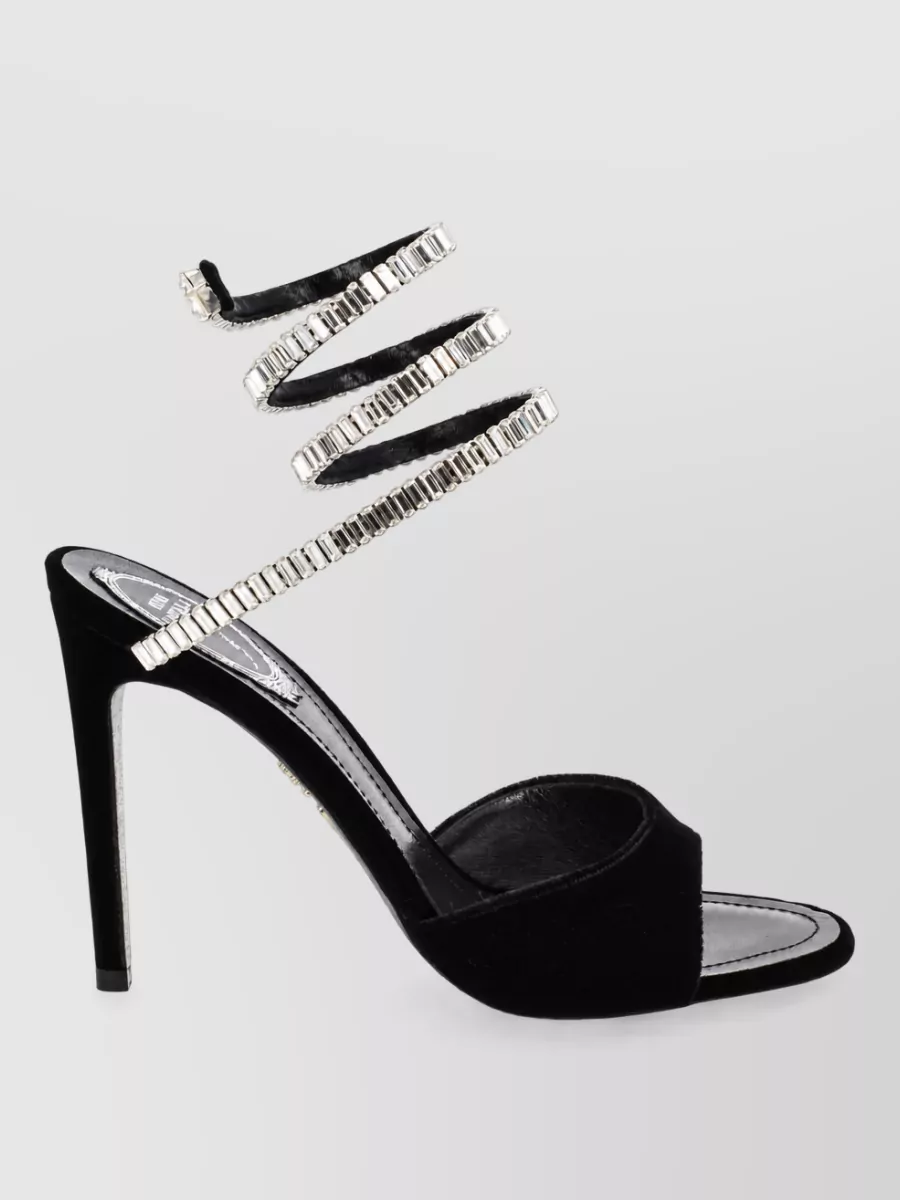 Rene Caovilla Velvet Sandals