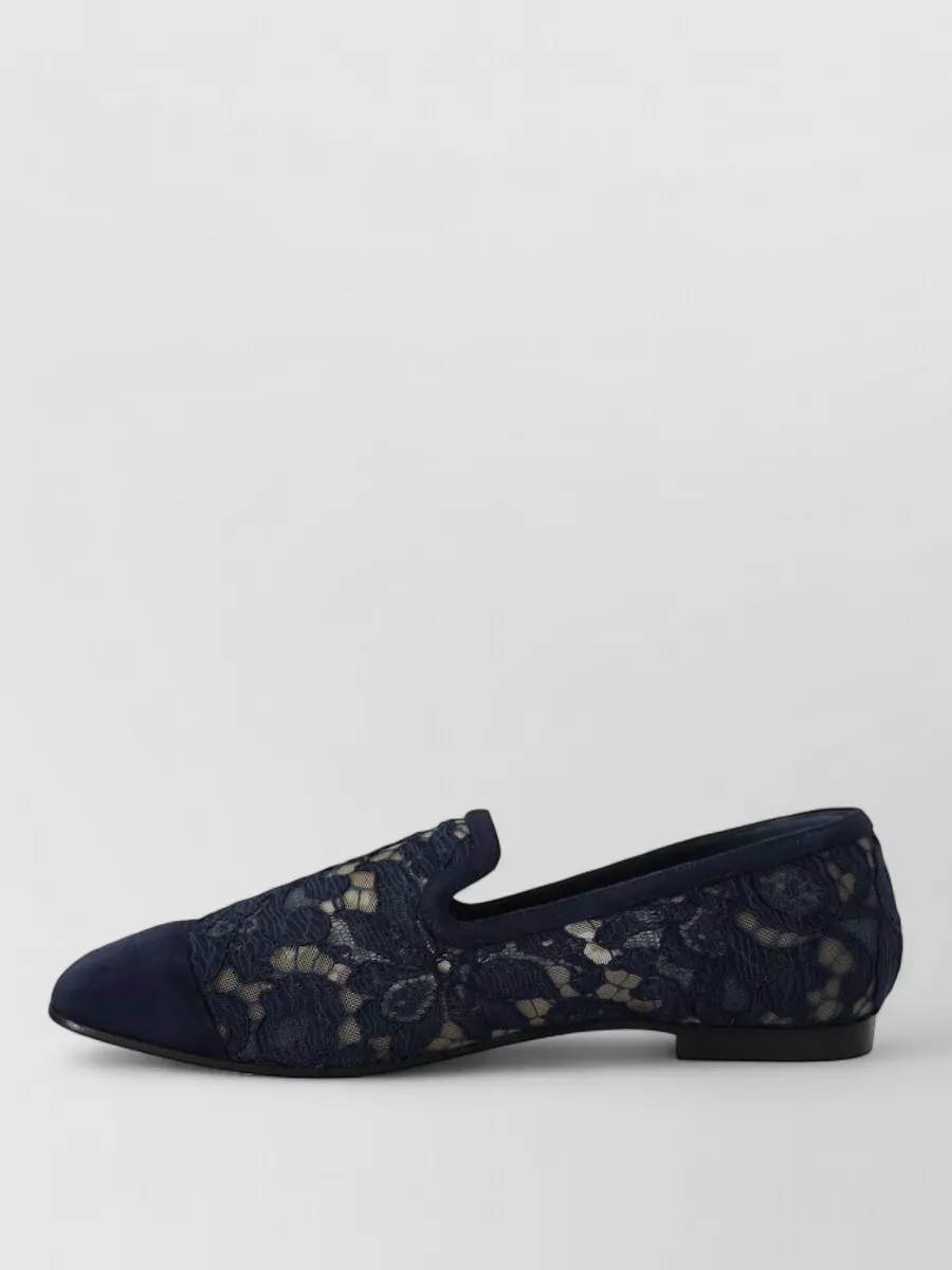 Dolce&Gabbana Suede Lace Slip-On Loafers