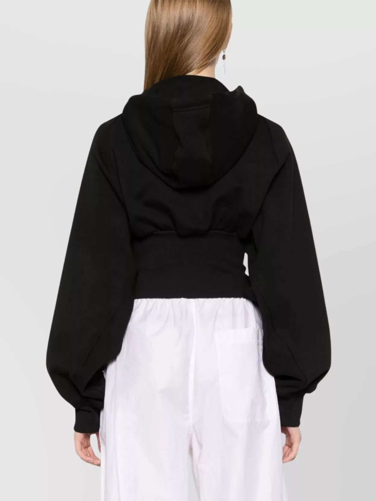 Adidas By Stella Mccartney Cropped Organic Cotton Hoodie