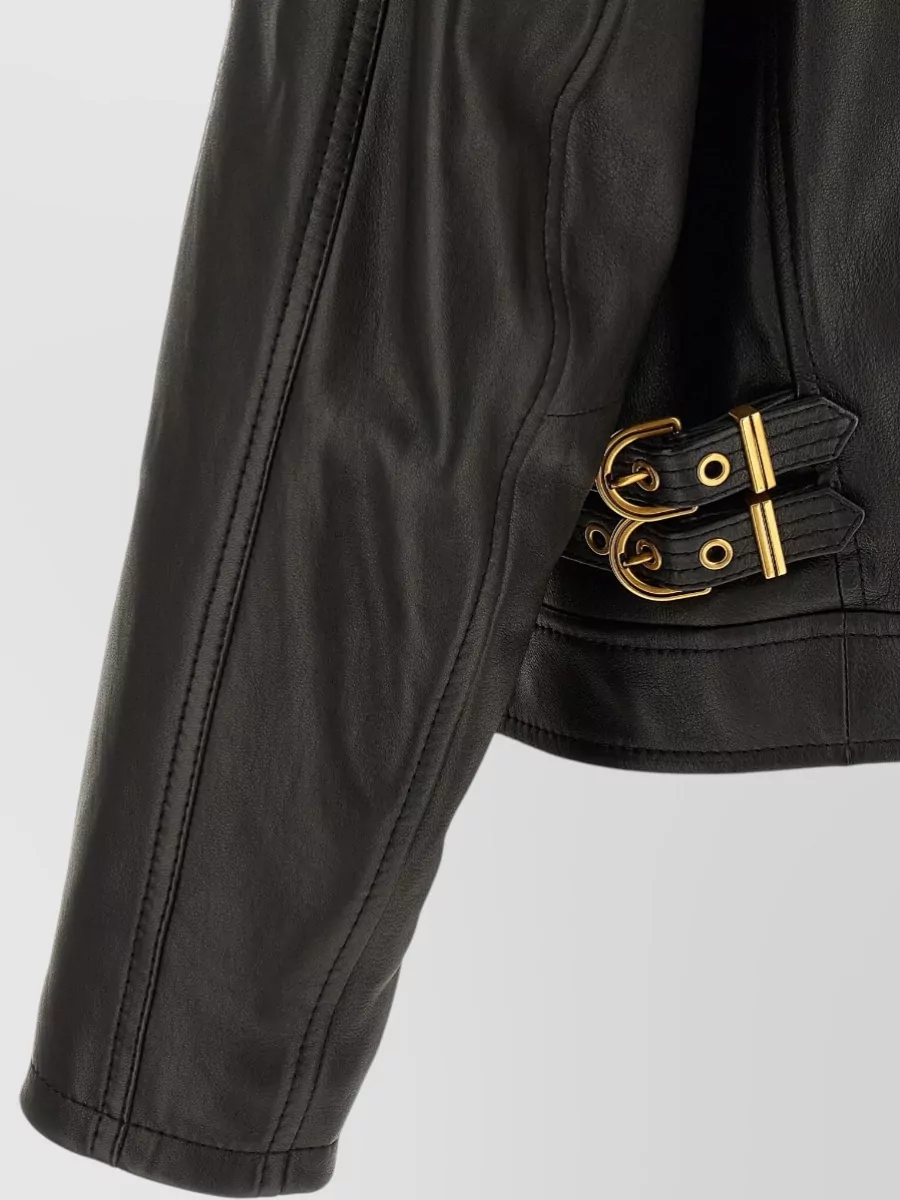 Versace Lamb Leather Biker Jacket