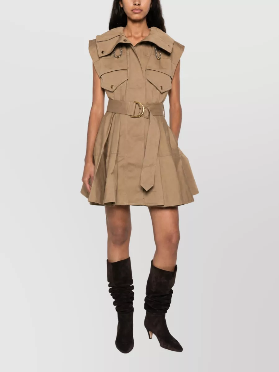 Zimmermann Cotton Sleeveless Belted Cape