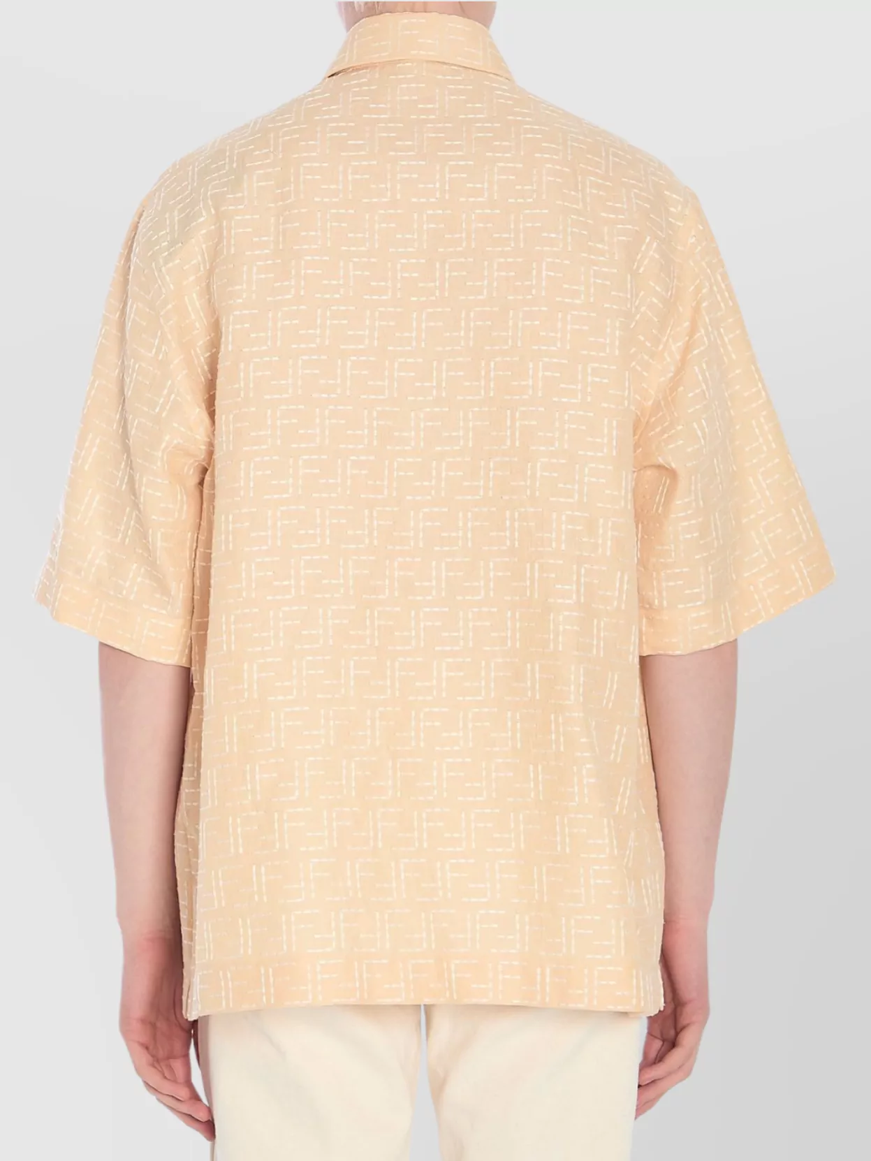 Fendi Ff Jacquard Linen All-Over Pattern Shirt