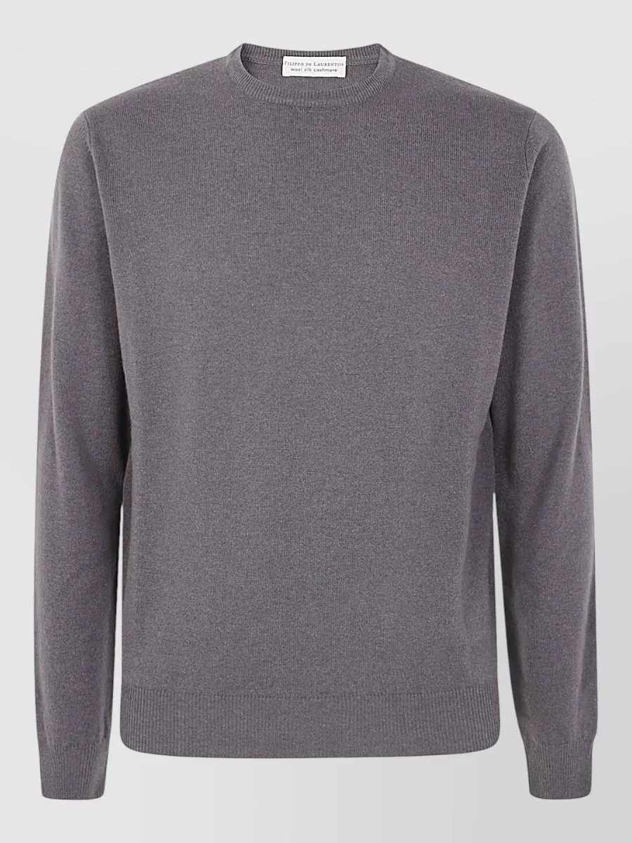 Filippo De Laurentis silk cashmere virgin wool fine-knit crew-neck jumper