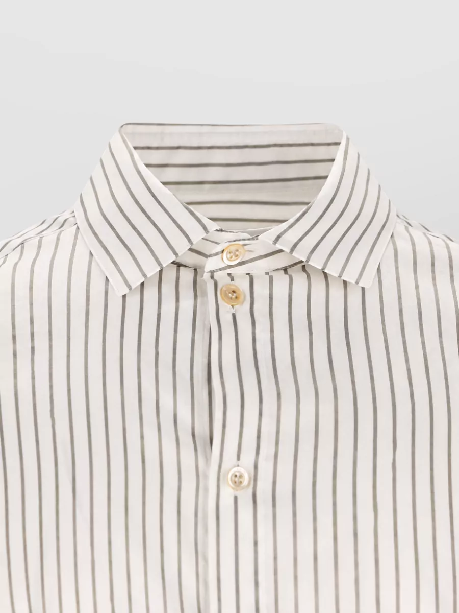 Valentino Garavani Silk Cotton Slim-Fit Striped Long-Sleeve Shirt