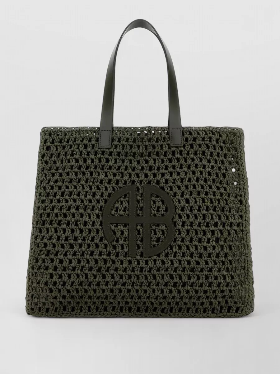 Anine Bing raffia shopper tote bag