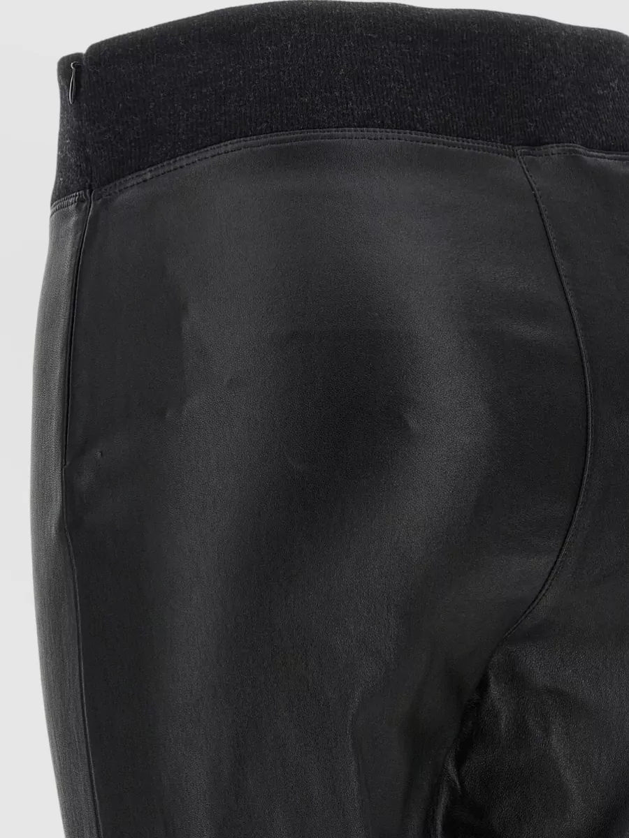 Brunello Cucinelli Leather Paneled Skinny Leggings
