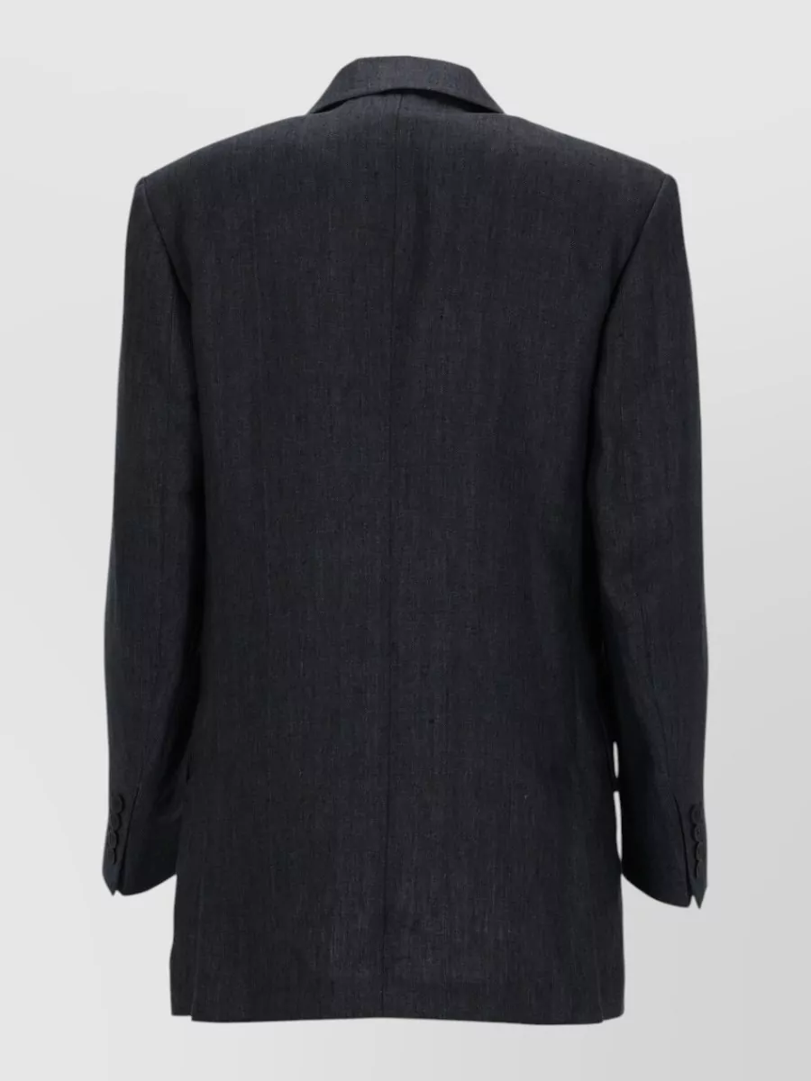 Max Mara Linen Double-breasted Suit Jacket