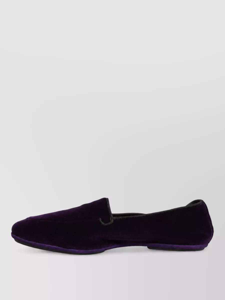 Dolce&Gabbana Leather Velvet Slippers